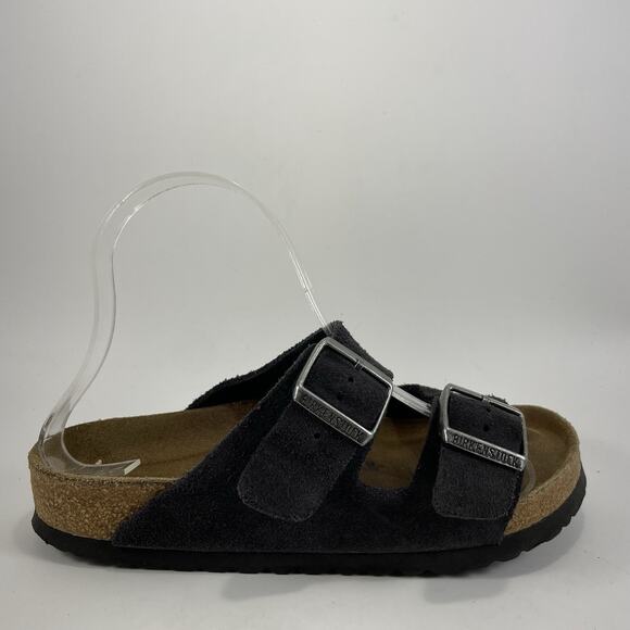 Birkenstock Arizona Sandals Womens Size 37 US 6-6.5 Midnight Blue Suede Soft FB - Picture 1 of 9